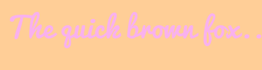 Image with Font Color F9B1EE and Background Color FFCE97